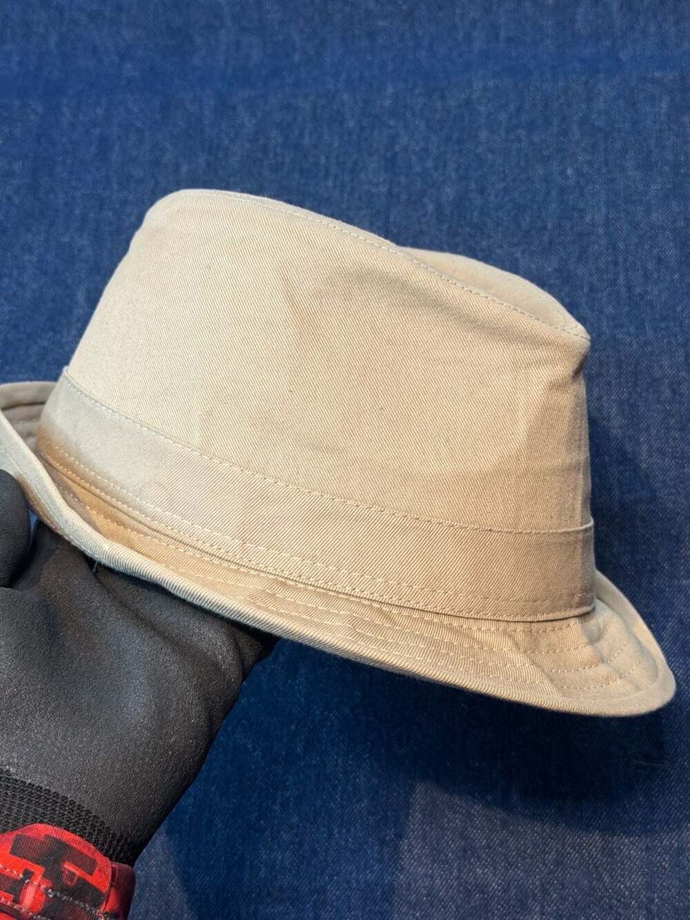 Coogi Vintage Tan Cotton Fedora Hat Size L/XL